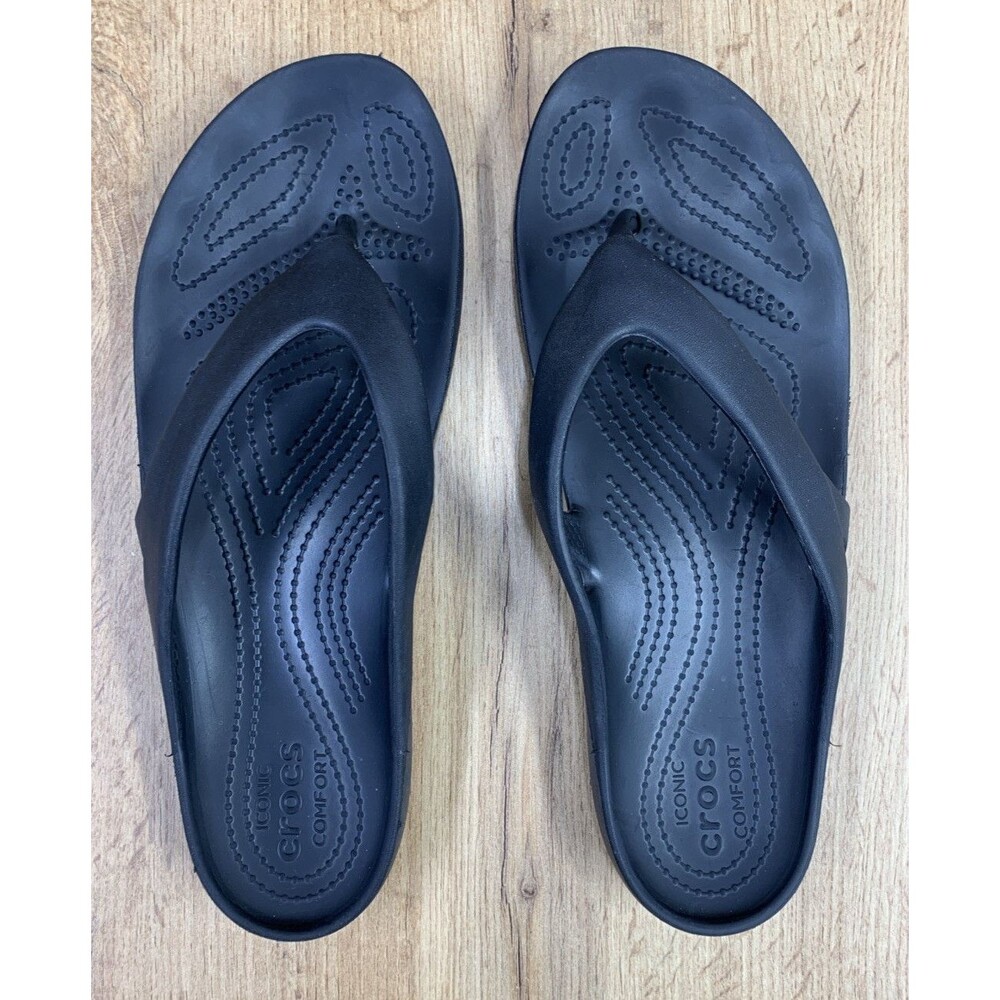 Crocs Women's Kadee II Flip Flop Sandal Thong Toe Black Size 10 - Picture 10 of 13